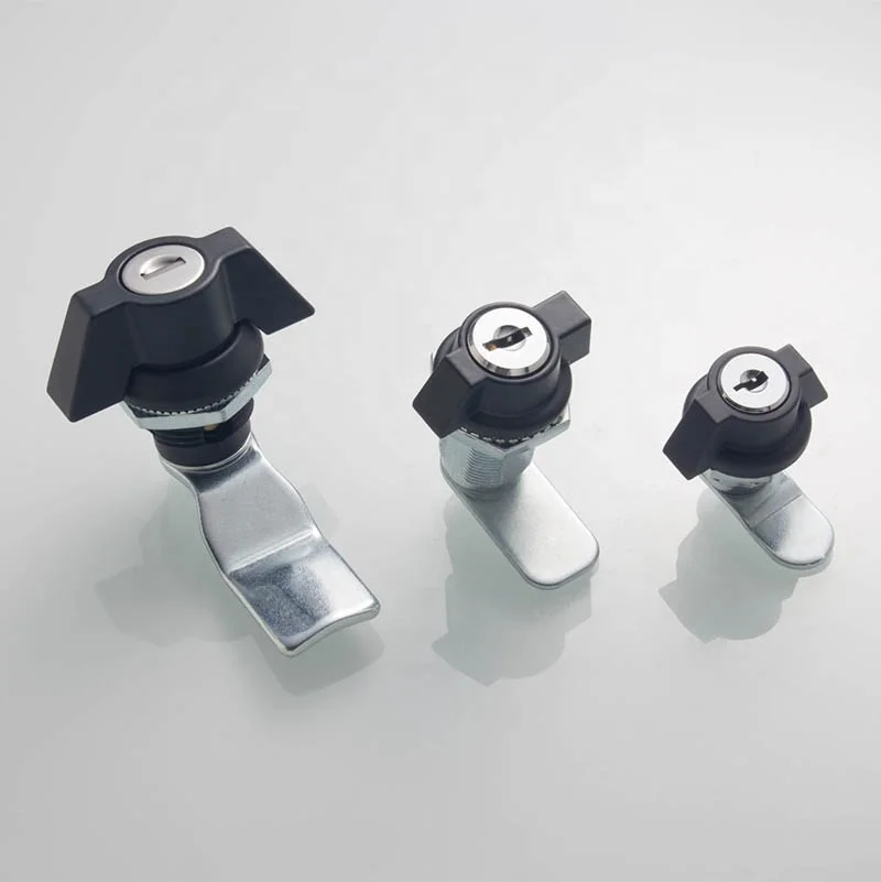 
Hengzhu MS408 Knob Cam Lock Mailbox Industrial Cabinet Cam Lock Zinc Alloy Black Quarter Turn Latch Cam Lock 