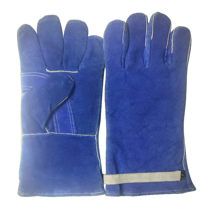 Manufacture wholesale good quality Argon Dexterity Custom Welding hand protective leather Gloves