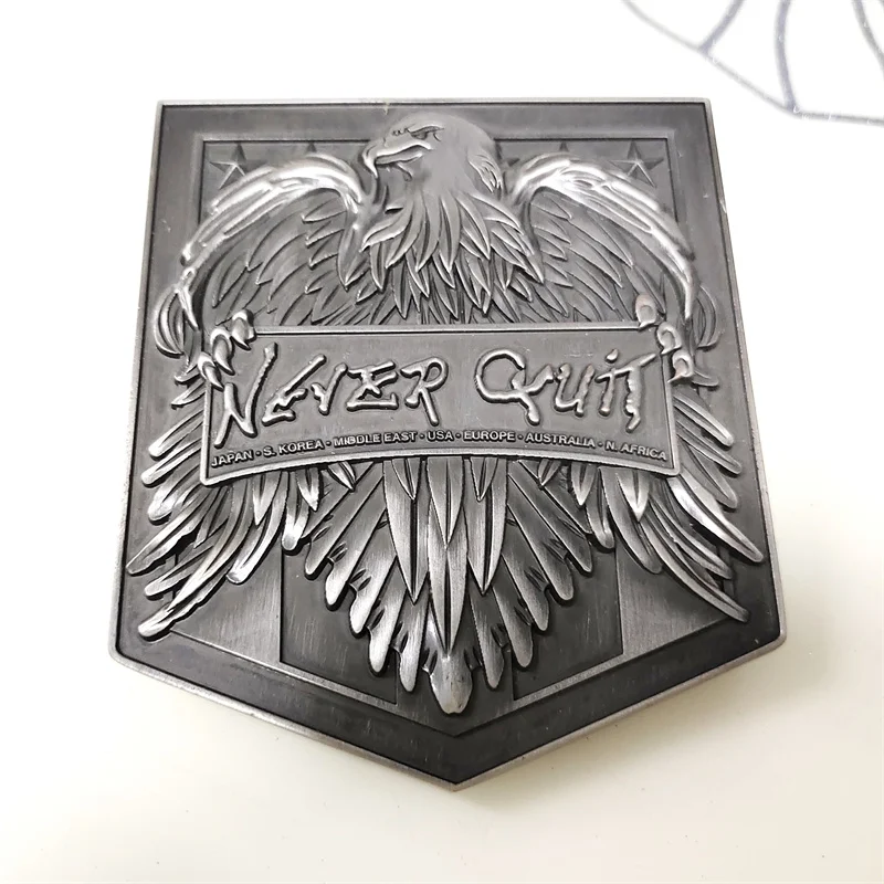 3D chrome gold two tone plating metal running horse sticker emblem badge brass chinese furniture emblems logo