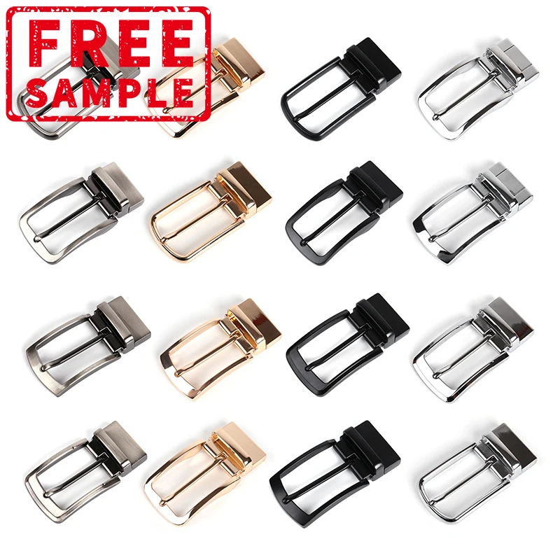 Free Sample Factory Wholesale 2021 Custom Logo Manufacturers Reversible Metal Fashion Women Man Pin Belt Buckle For Men