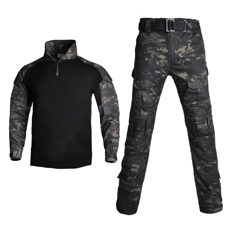Combat Uniform Frog Suit Outdoor Training Hunting Long Sleeve Shirt Pants Camouflage Tactical Pants