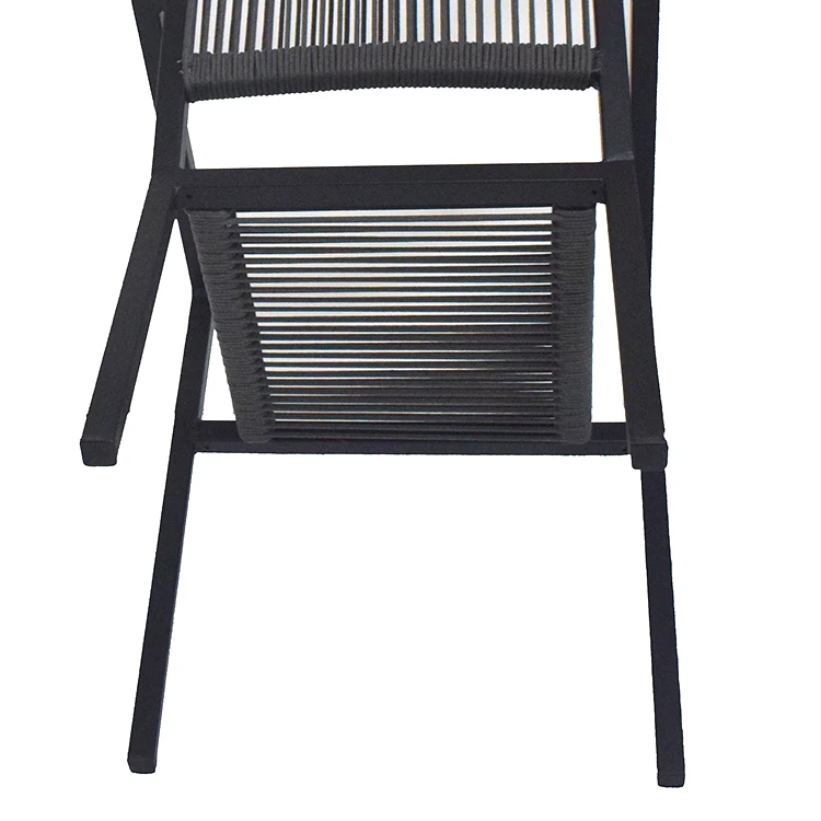 Оптовая продажа, садовый стул из алюминиевой веревки, уличный стул для патио, ресторана, кофе, обеденный стул