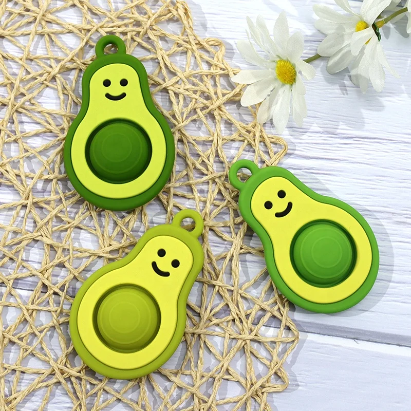 New Design Buy BPA Free Newborn Chewing cute avocado Silicone Soft Pacifier Chain DIY  Avocado Baby Silicone Teether