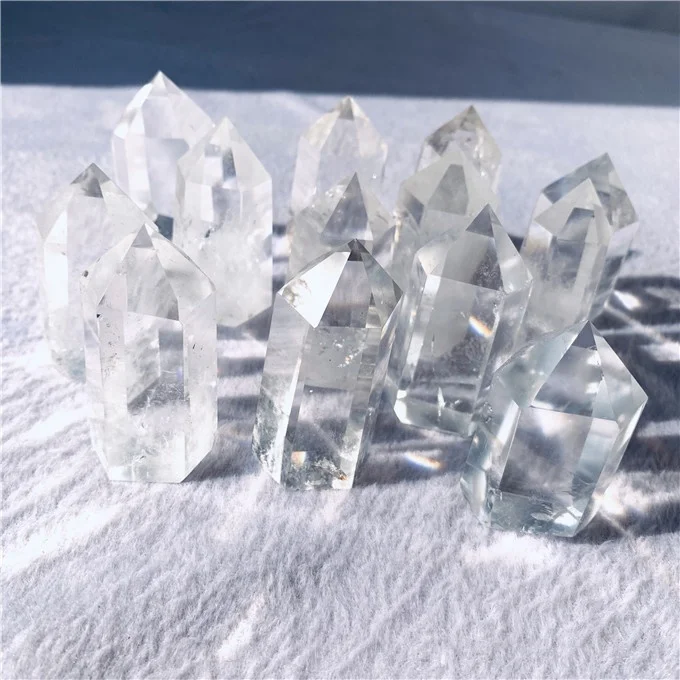 Natural rock quartz crystal Tower clear rock quartz crystal points energy crystal point