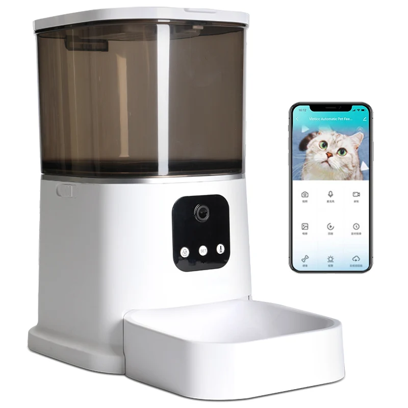 Smart Pet Feeder Large Capacity Tuya Automatic Auto Smart Pet Feeder WiFi Version App Remote Control Cat Dog Intelligent Feeder