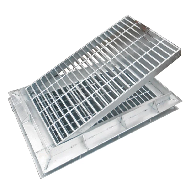 Industry Heavy Duty drain cover steel open grid panels sidewalk China steel grating prices for drainage channel systems