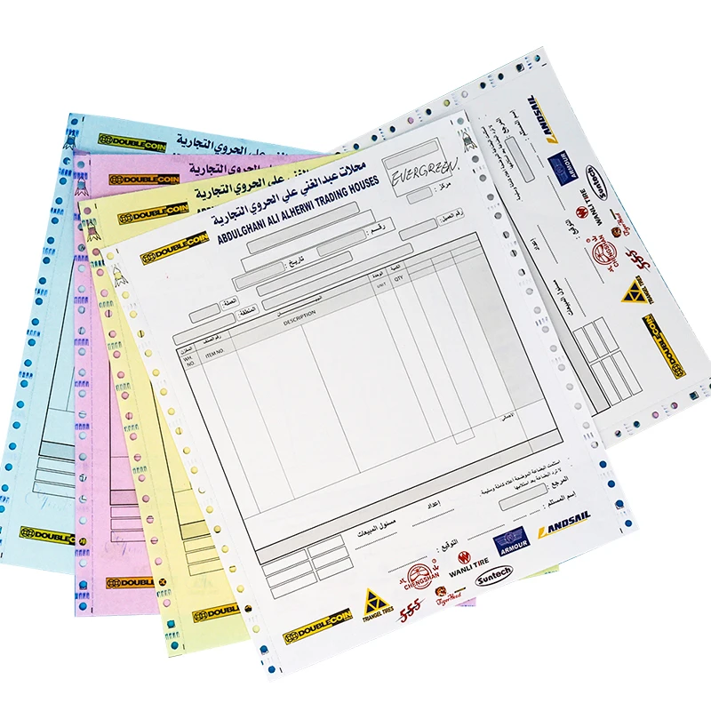 Factory 241mm 2 Ply 3 Ply Pink/ White/ Blue Computer Continuous A4 Sheet Ream Ncr Carbonless Paper