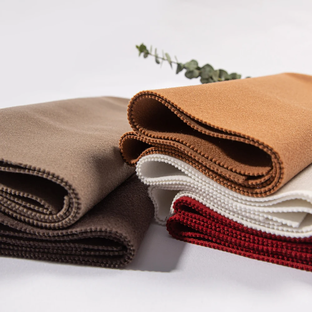 Sustainable Good Quality Heavyweight 100 Polyester Recycled Brushed Fleece Knitted Woolen Fabric For Winter Clothing