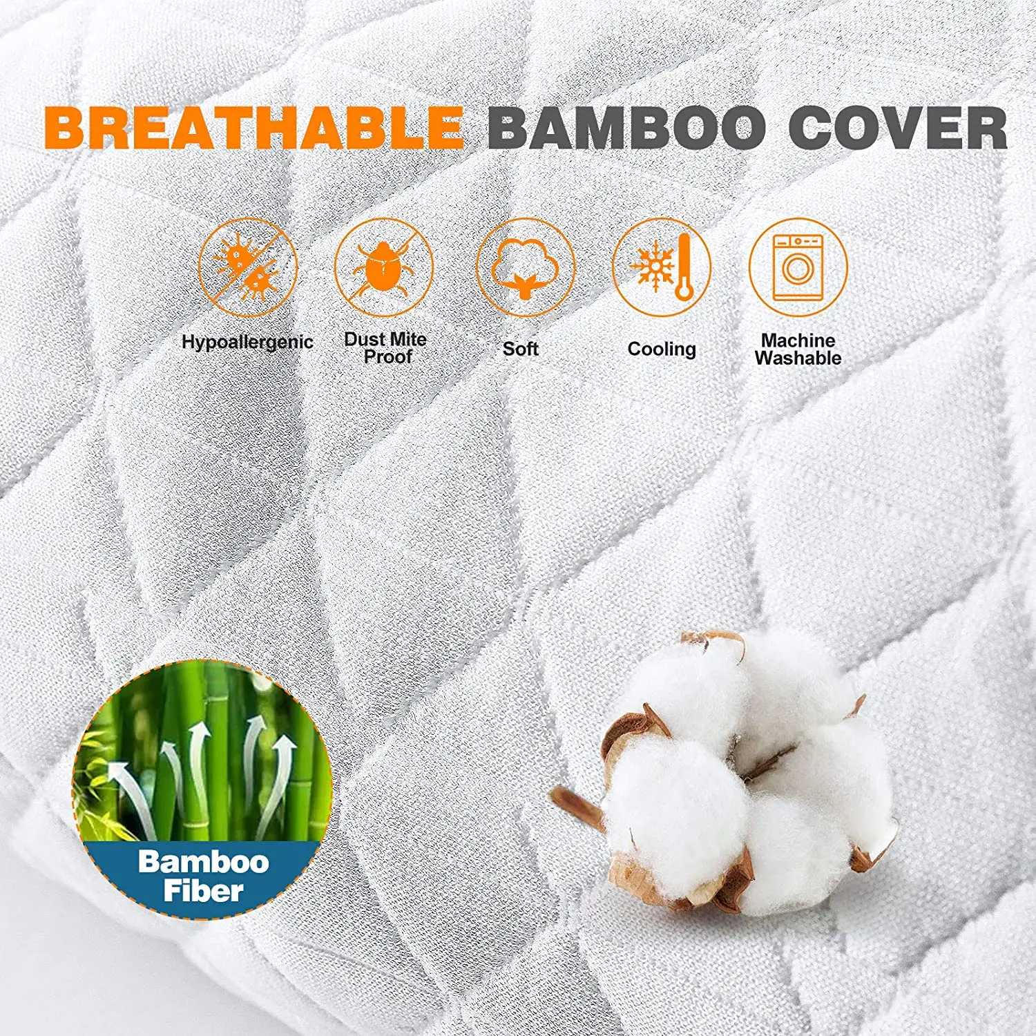 Sleep Aid Skin-Friendly Comfort Bamboo Cover Memory Foam Pillow For Sleeping