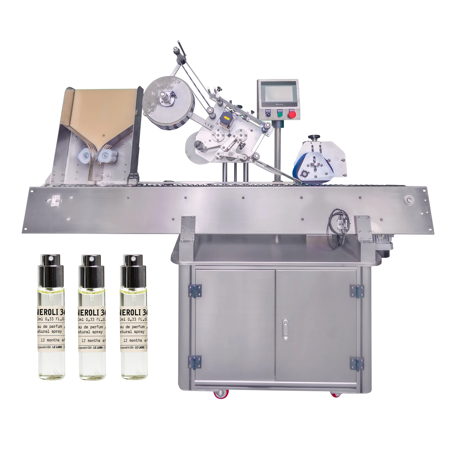 YM215 Automatic horizontal labeling machine for tube small bottle vial label applicator