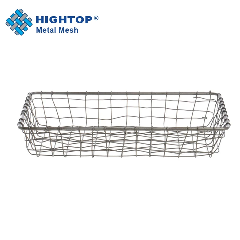 Metal Wire Rectangular Shape Stainless Steel Bread Basket Toast Basket