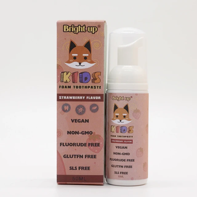 Kids toothpaste Children Mousse Teeth Whitening Vegan Foam Toothpaste