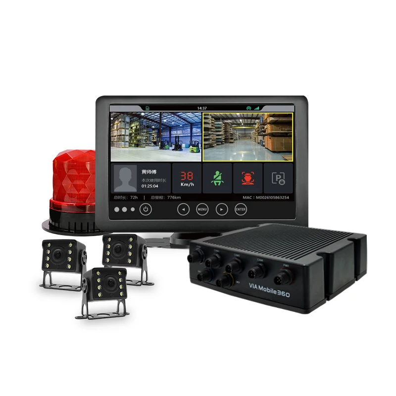 1080P HD 360-degree panoramic surround security system forklift ai system alarm blind spot monitor camera