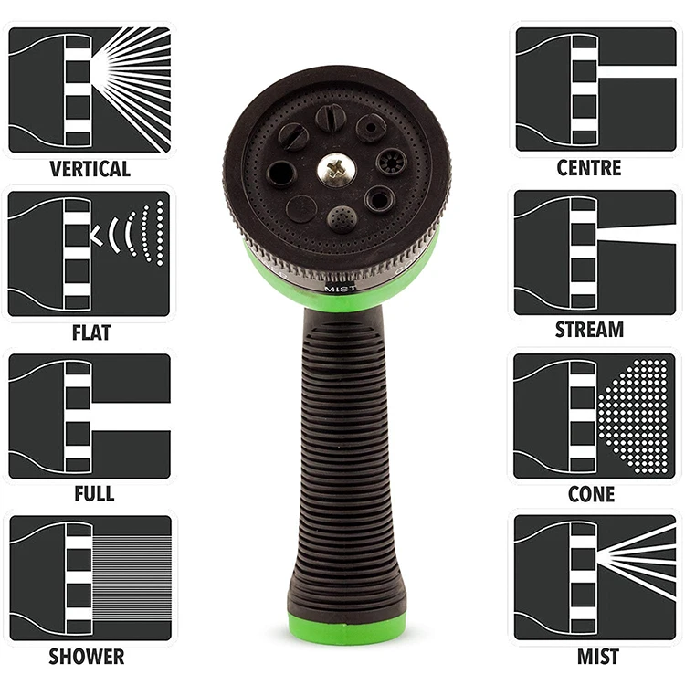 Expandable Garden Hose Extra Strong Stretch Material with Brass Connectors Bonus 8 Way Spray Nozzle