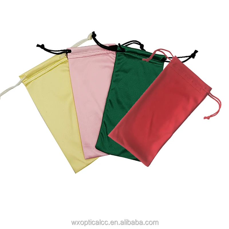 Optical High Quality Logo Printed White Gray Black Soft Eyeglasses Bag, Custom Logo Microfiber Sunglasses Pouch