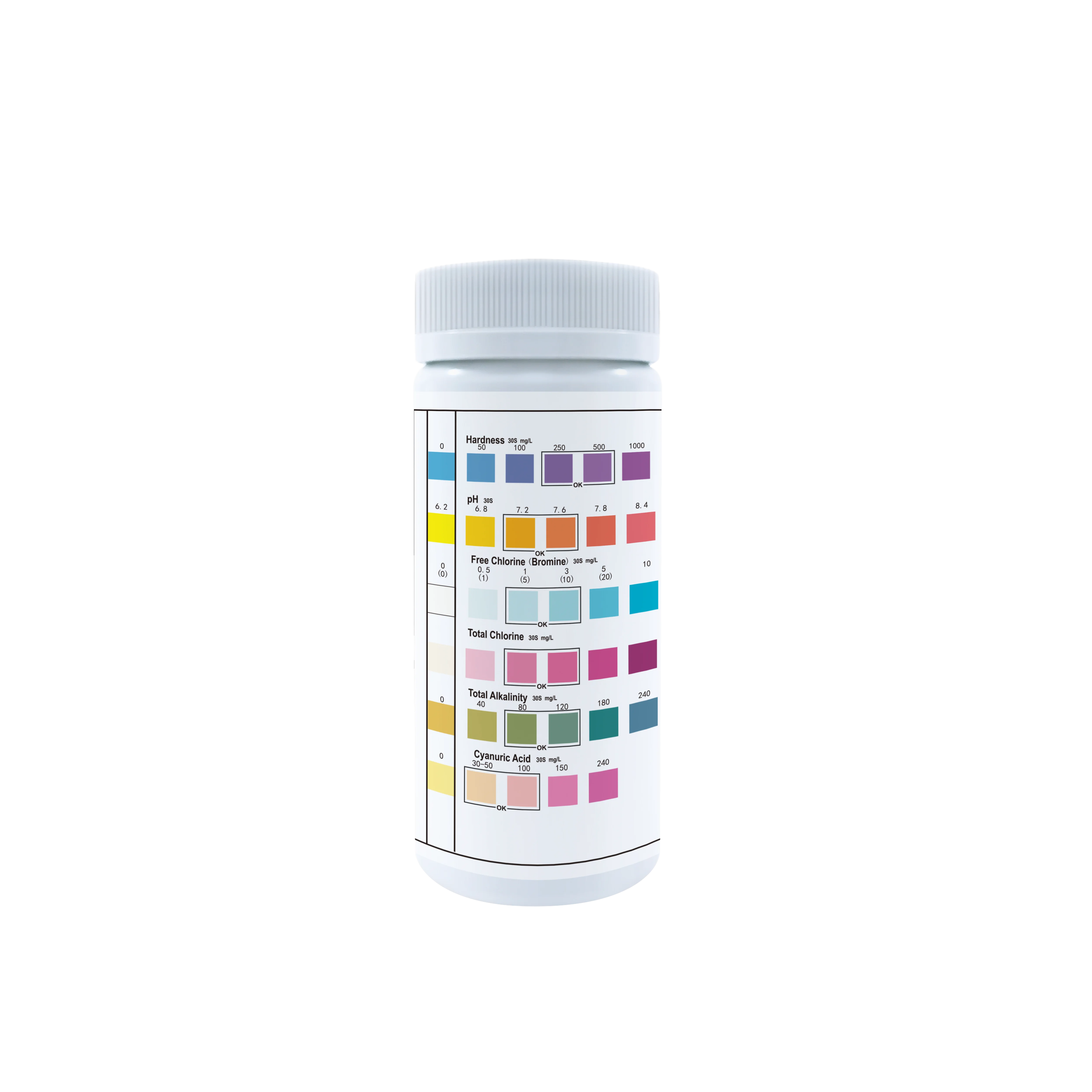 Hot Selling 7 in 1 Pool and Spa Test Strips Swimming Pool Chlorine Test Strip for Hot Tubs 100 Count