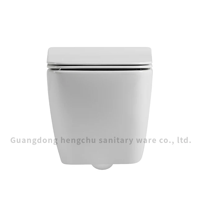 New square hanging toilet p-trap ceramic commode bathroom rimless wall hung toilet dual flushing inodoro with concealed cistern