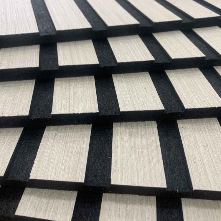 Eco Friendly natural oak acoustic slat wall panels mdf acoustic panel wooden veneer wood panel For Wall And Ceiling