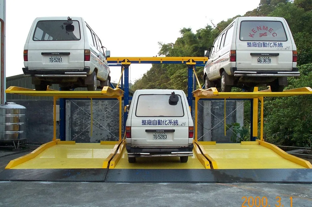 Two Levels Mechanical puzzle Car Parking garage moving  system