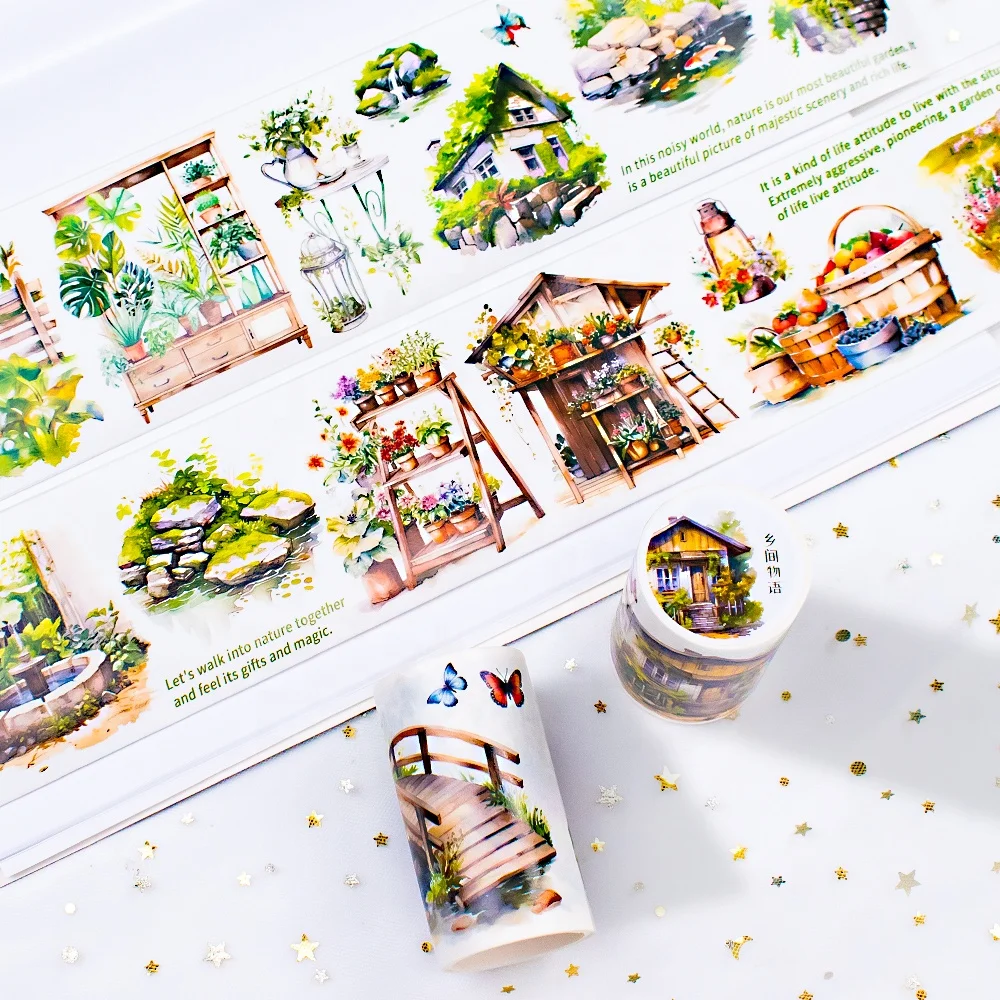 Custom PET Washi Tapes Sticker Transparent PET Tape Waterproof Clear Journal PET Tape for Scrapbooking