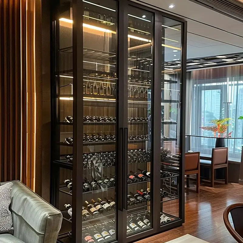Explore Dual Zone Wine Fridge with Stainless steel wine  rack  Wall Mounted Rack Sets Enhance Your Home Bar