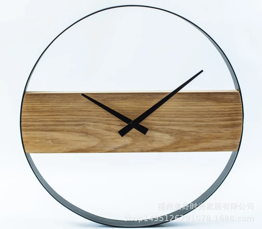 
 Европейские настенные часы Jane из цельного дерева, креативные настенные часы для гостиной, бесшумные часы, настенные часы  