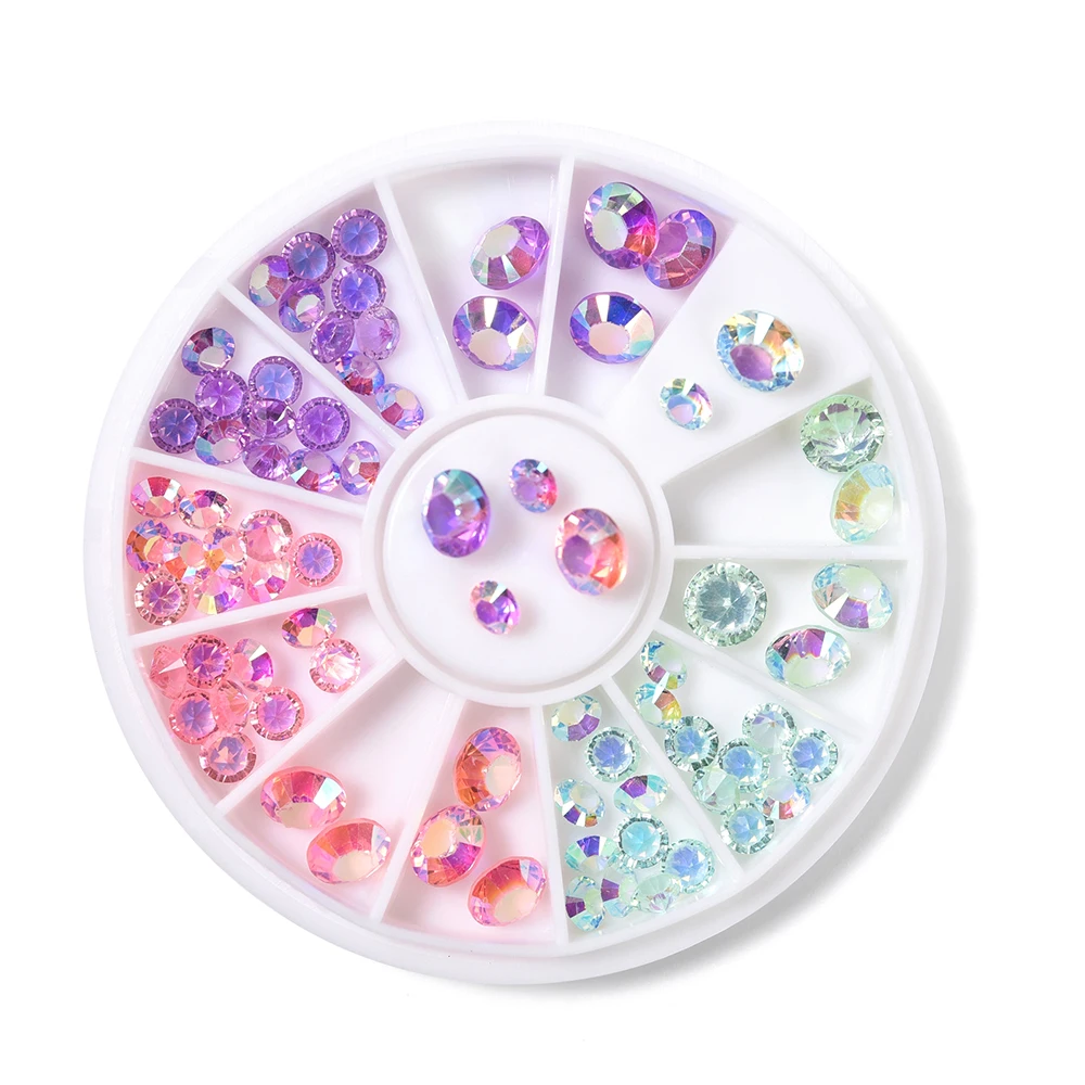 78pcs DIY Design Nail Rhinestone Decoration 3 Colors Multi-size Nail Art Crystal Rhinestone for 3D Nail Art Decorations Charms