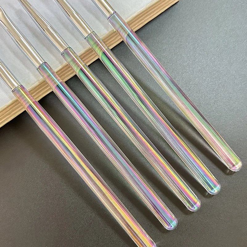 New 5pcs/set aurora handle nail brush acrylic liquid powder brush liner pen manicure tools