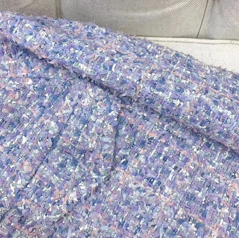 Fantasy Purple Non-Woven Cotton Fabric Tweed Jacket Skirt Background Cloth Clothing Vest Fabric