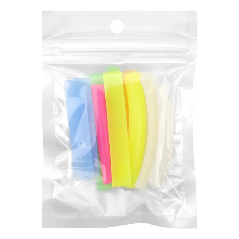 Eyelash grafting aids Silicone eyelash perm gasket 6 pairs of bagged rainbow silicone strips