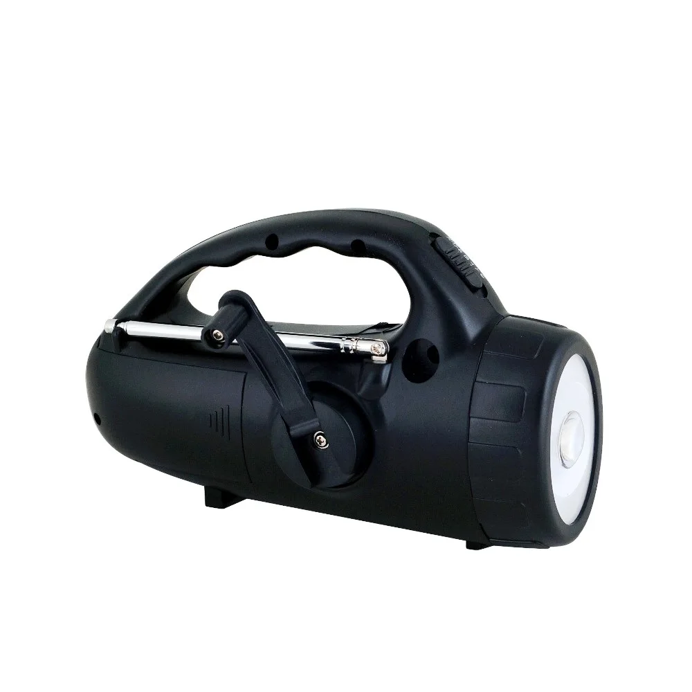 Portable Wind up radio lantern flashlight with siren blinking and smart phone charger