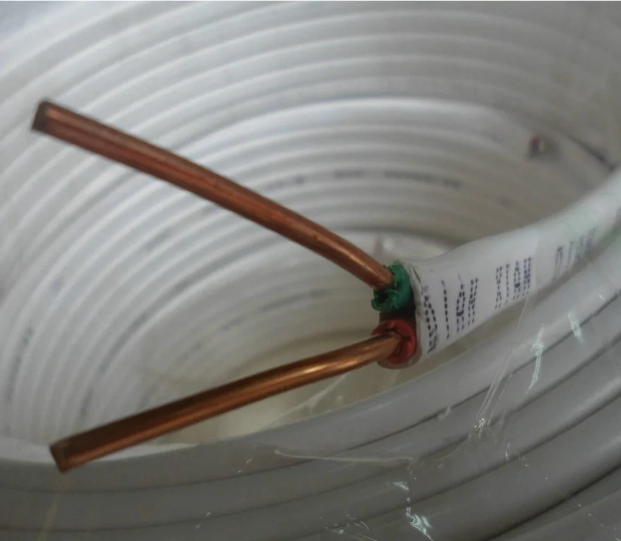 BVVB RVVB Solid or Stranded Copper Conductor PVC Insulation and Jacket Multi-core White Twin and Earth Cables 14/2 12/2AWG