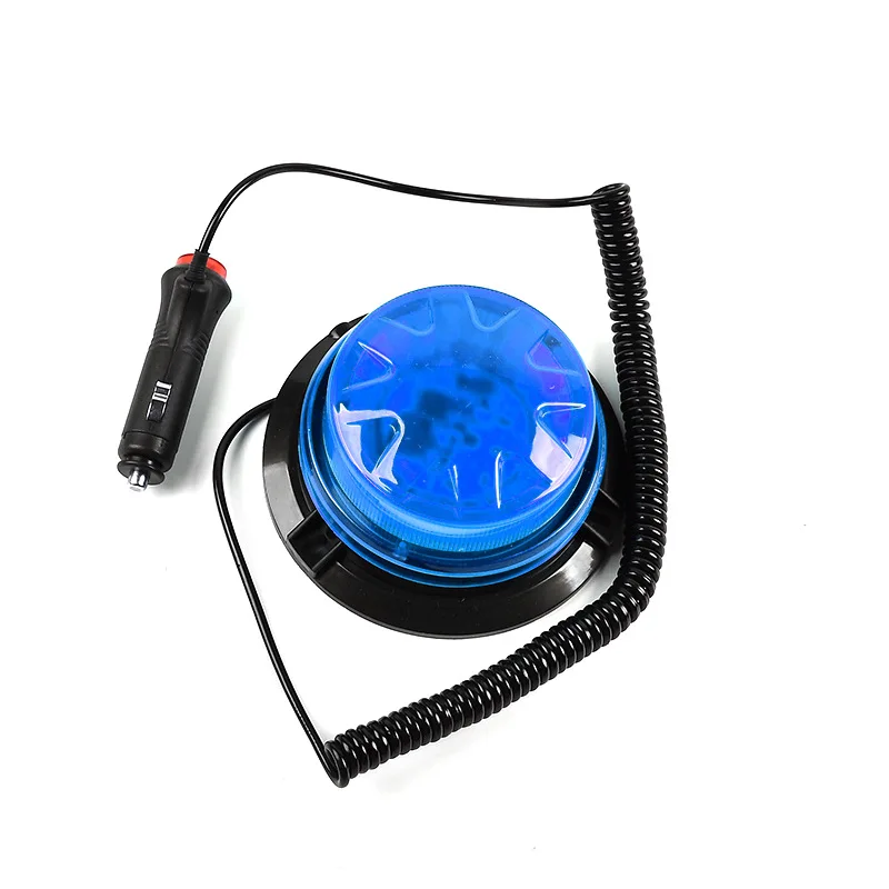 LED Strobe Light 12V-24V Amber 12 LEDs Rotating Flashing Warning Safety Flashing Beacon Lights with Magnetic and 16 ft Straight