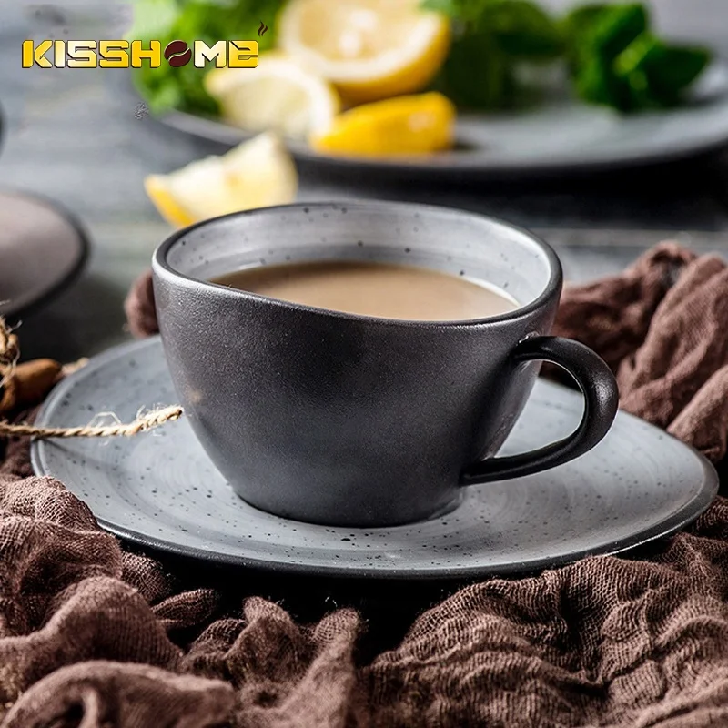 Ceramic Cup Gift Set Porcelain Latte Cup Cafe Maker Nordic Fit Home Office Afternoon Tea Set Ceramic Coffee Cup Saucer Set