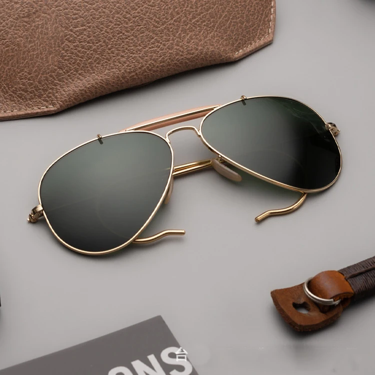 Ready to Ship Italy Luxury Brand Aviation Sun Glasses 3030 Men Outdoor Pilot Sunglasses Fashion Eyeglasses for Driving