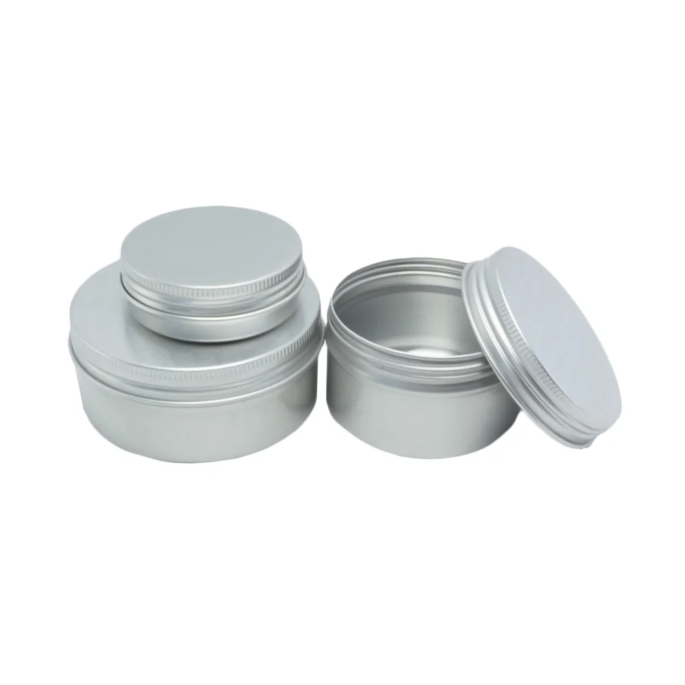 Оптовая продажа 10g контейнер 15 гр 1oz 2 oz 30 мл пустая жестяная 50 г 60 Металл 100 дой-Пак 200 серебро алюминиевые банки для