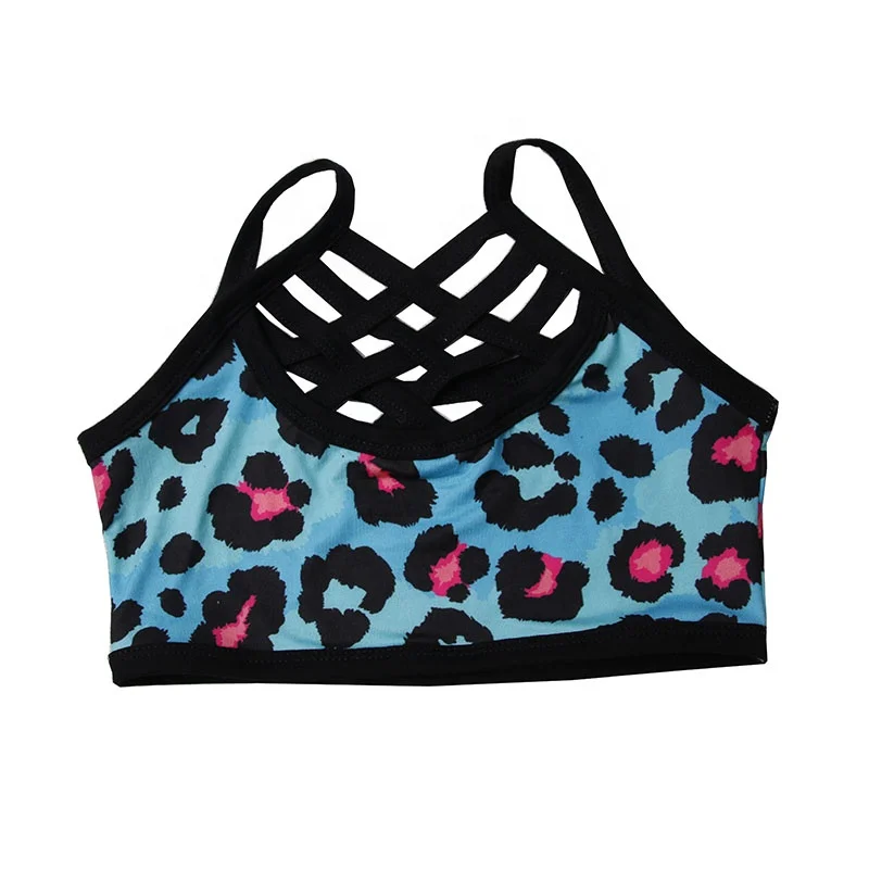 Hot Sale Boutique Girls Leopard Print Bralette Kids Girls Underwear for Summer