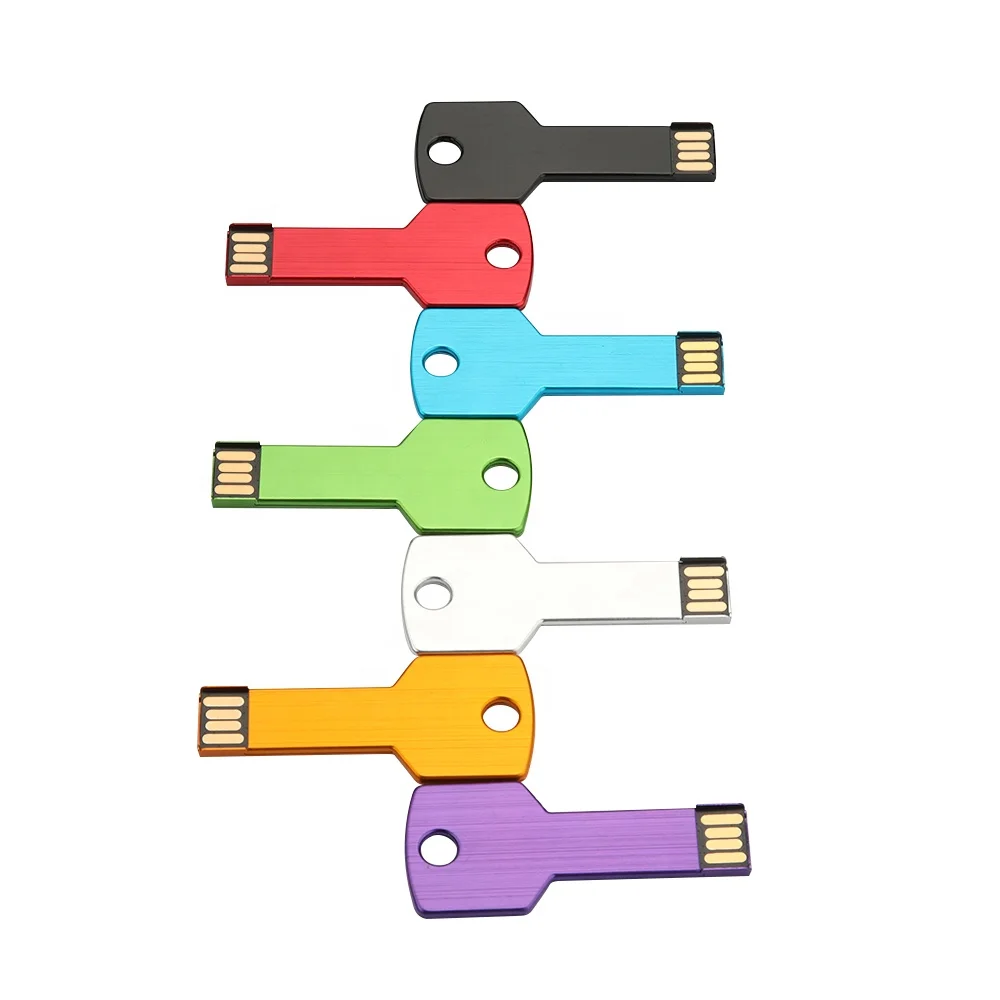 Bulk Cheap Custom Logo Full Capacity 4GB 8GB 16GB 32GB Metal Key USB Flash Drive
