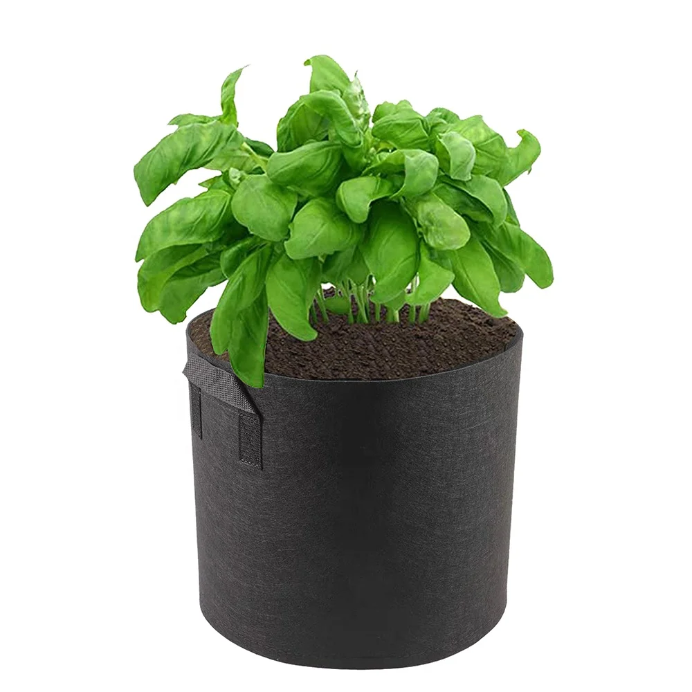 Eco-friendly breathable 300g thick tomato fabric pot grow bag with customized logo and size