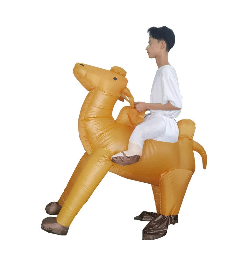 Halloween Party Game Ride on Camel Inflatable Blow Up Costume Suit