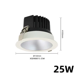 HUAYI Anti Glare Indoor Residential Showroom Mini Spot Light COB 25Watt LED Ceiling Mini Downlight