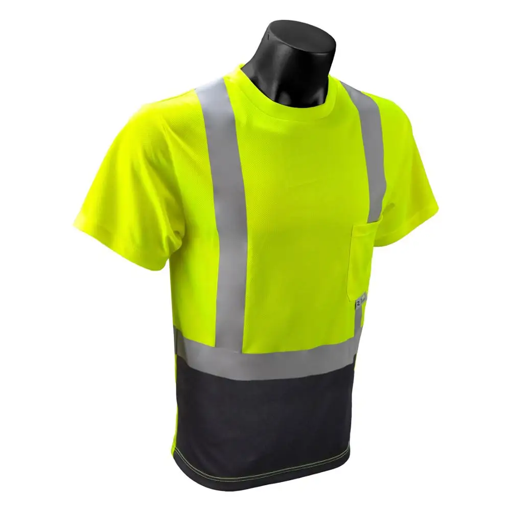 100% Cotton Jersey Short Sleeve Orange Safety Reflective T Shirt Reflective Hi Vis Work Shirts