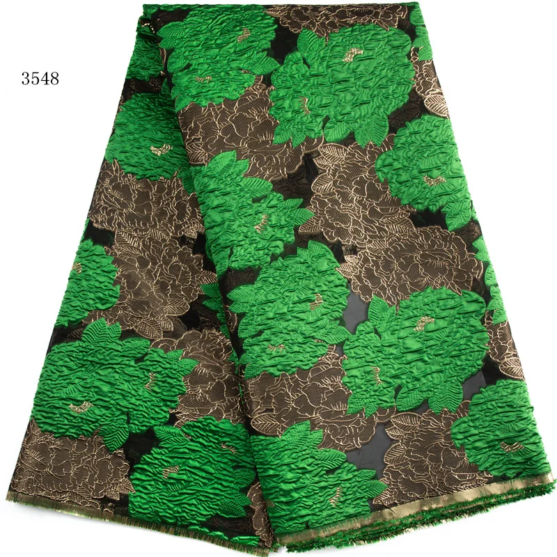 3548 African Brocade Lace Fabric 2023 High Quality Nigerian Jacquard Brocade Lace Fabric For Sewing Luxury Women Dress