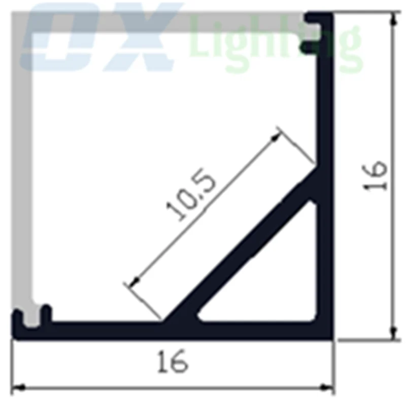 Alu Aluminium Aluminum Corner Profile 45 Degree Led Aluminium Profiles Corner Angled Linear Corner Profile For Cabinet Stair