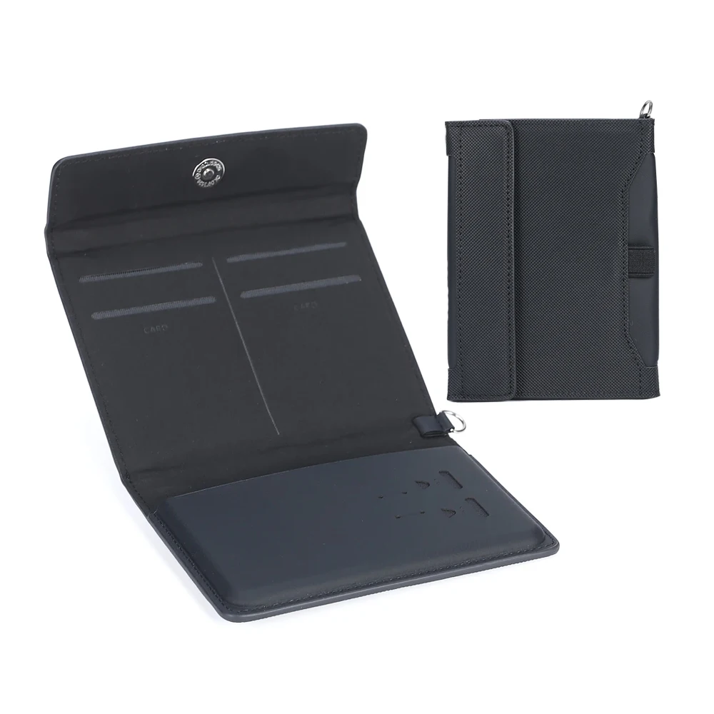 Fashion Leather Travel Wallet Black Colour Passport Pen Wallet Holder Multifunction Convenient And Practical Travel Wallet