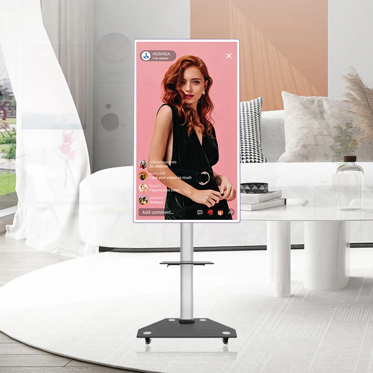 32 43 55inch HD video youtube live stream player device monitors with swivel bracket