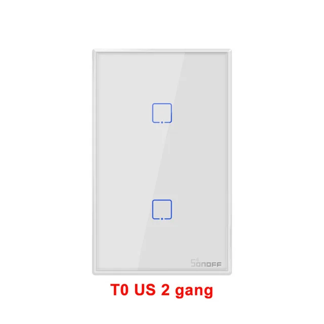 Интеллектуальный выключатель света Sonoff T0 US Smart Wi-Fi настенный Touch/Wifi/RF/APP пульт дистанционного управления