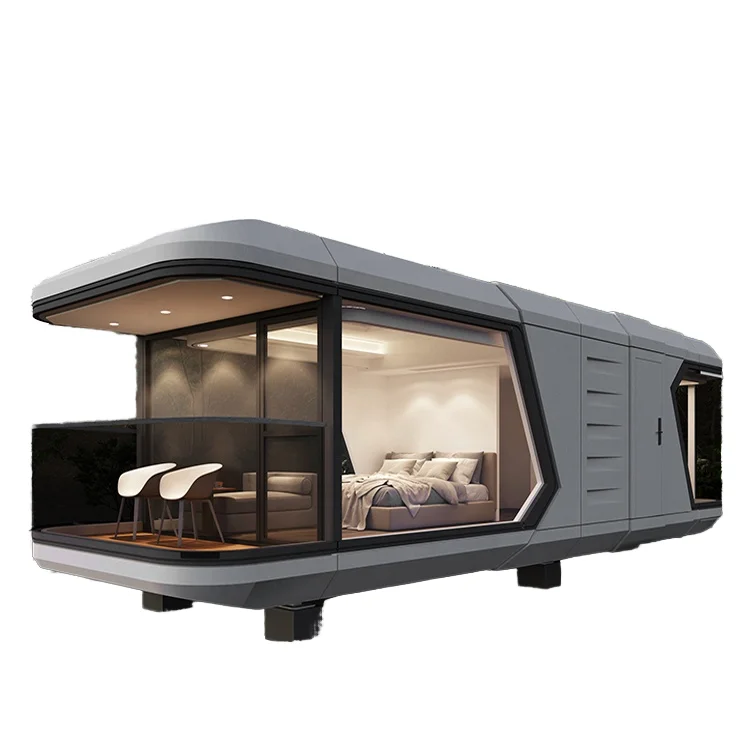 Hight Quality Cabin Pod on Wheels Shipping Green Capsule Houses Modern Acoustic Panel for Vacations