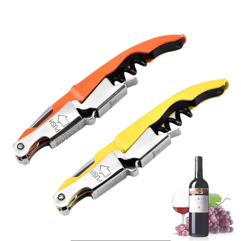 Wholesale Stainless Steel Manual Double Lever Waiters Friend Corkscrew Wine Bottle Opener