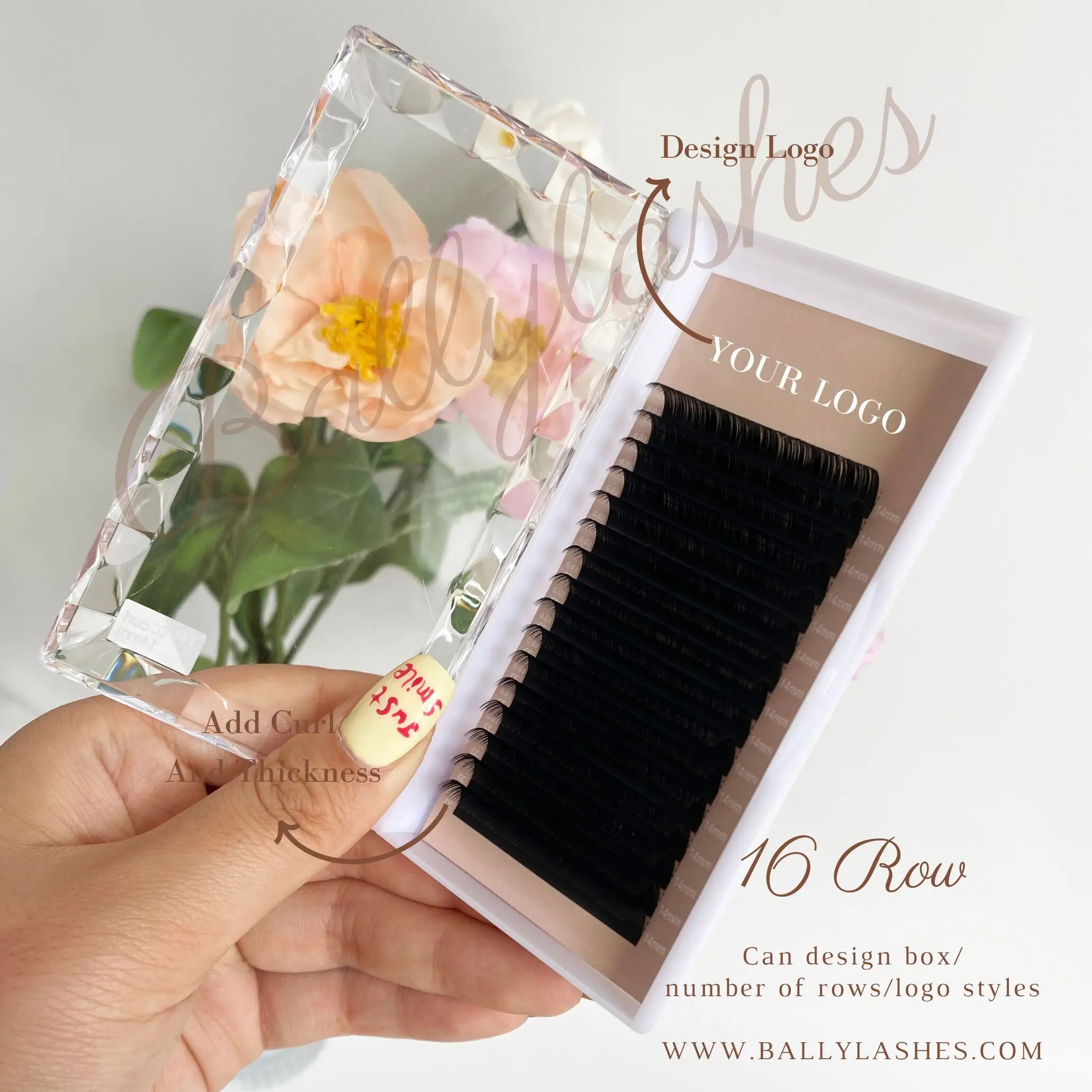 Matte black mega volume C D CC L M 0.05 0.03 volume eyelash extension lash trays individual eyelash extensions mink Korean PBT